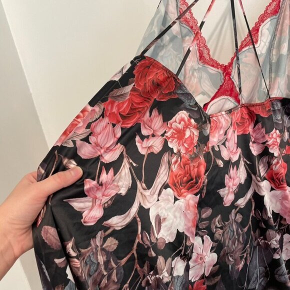 CACIQUE LANE BRYANT Plus Size Rose Bloom Floral Print / Lace Chemise Lingerie 4X - Picture 16 of 16